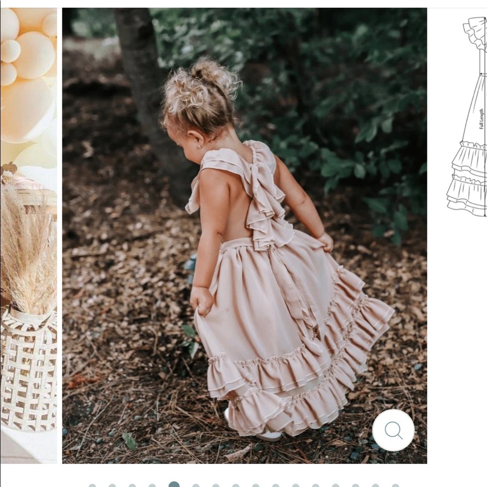 Bailey’s Blossoms 5T Nelli Ruffle Maxi Dress in Champagne